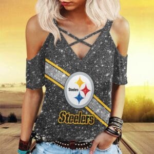 Pittsburgh Steelers Miss Hollow Out Blouse Shirt BG015