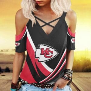 Kansas City Chiefs Miss Hollow Out Blouse Shirt BG017