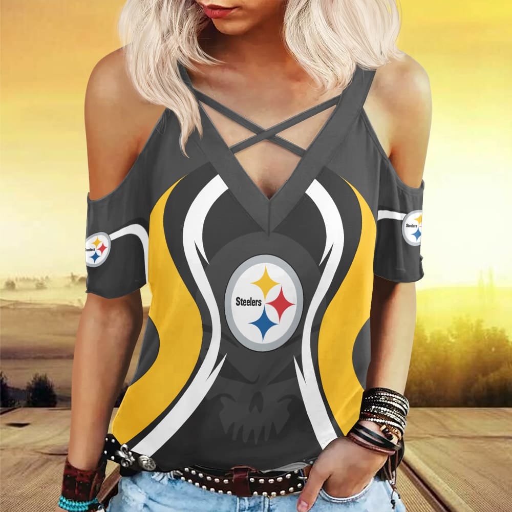 Pittsburgh Steelers Miss Hollow Out Blouse Shirt BG020