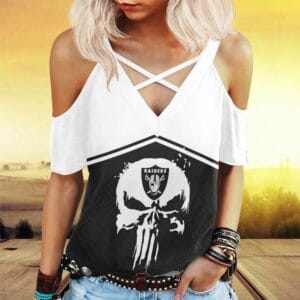 Las Vegas Raiders Miss Hollow Out Blouse Shirt BG022