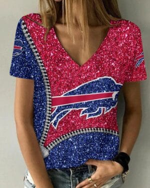 Buffalo Bills Personalized V-neck Women T-shirt BG674