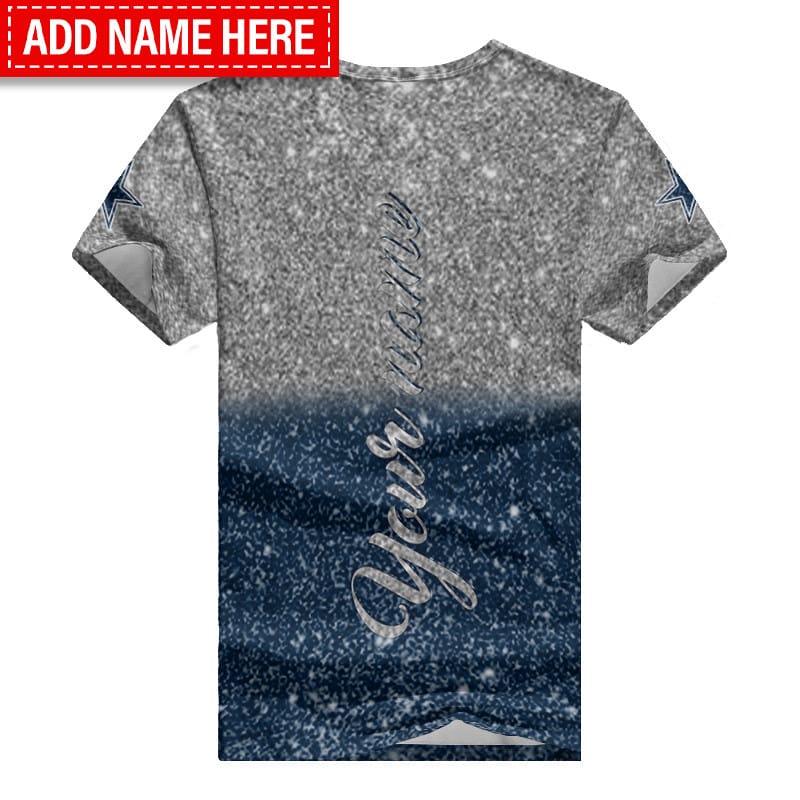 Dallas Cowboys Personalized Summer V-neck Women T-shirt BG36 - Image 2
