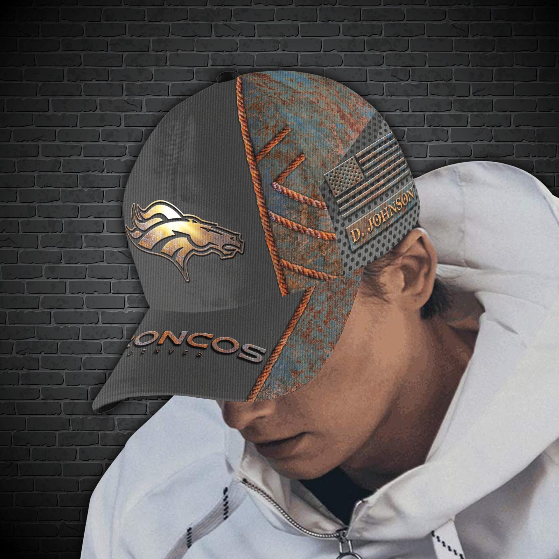 Denver Broncos Personalized Classic Cap BG185 - Image 2