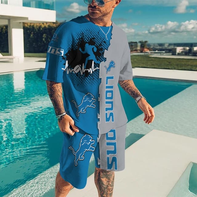 Detroit Lions T-shirt and Shorts BG266