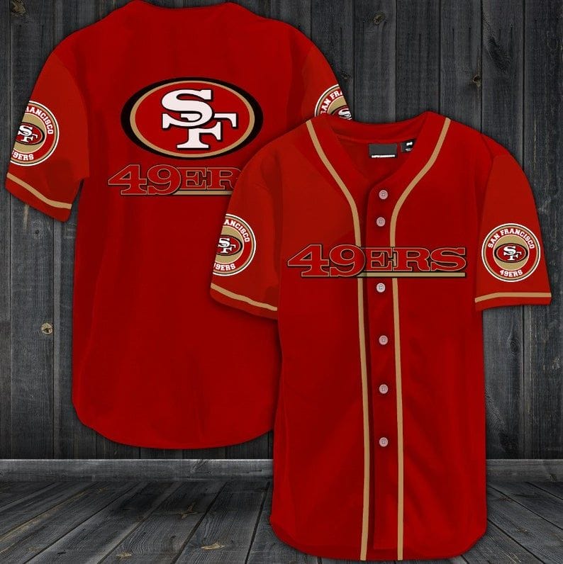 San Francisco 49ers Baseball Jersey Shirt 37 - Image 3