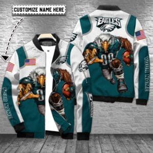 Philadelphia Eagles Personalized Bomber Jacket BG629