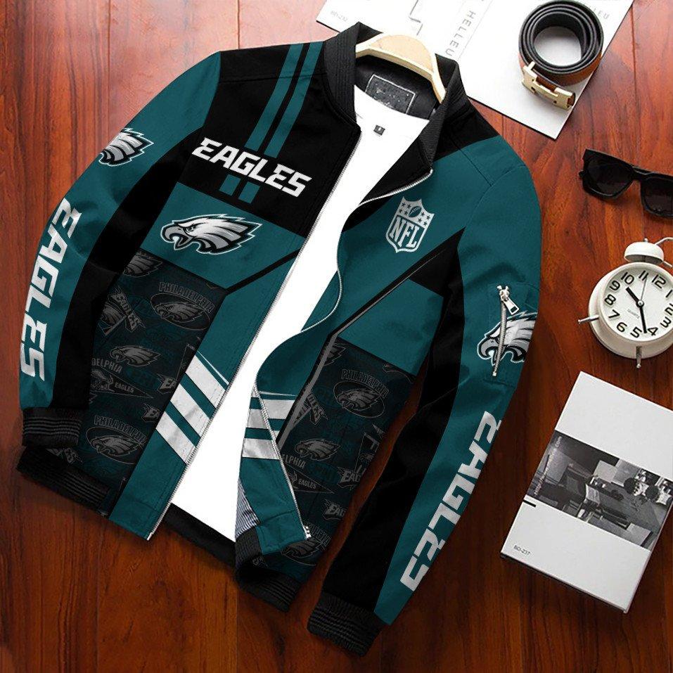 Philadelphia Eagles Personalized Bomber Jacket BG732 - Image 3