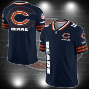 Chicago Bears Personalized V-neck Football Jersey Sport Gifts For Fan AZCVFJ027