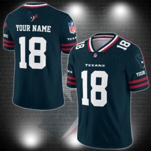 Houston Texans Personalized V-neck Football Jersey Sport Gifts For Fan AZCVFJ051