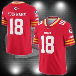 Kansas City Chiefs Personalized V-neck Football Jersey Sport Gifts For Fan AZCVFJ048