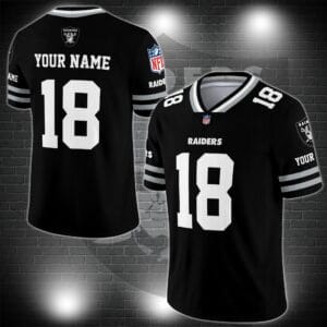Las Vegas Raiders Personalized V-neck Football Jersey Sport Gifts For Fan AZCVFJ047