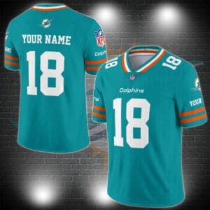 Miami Dolphins Personalized V-neck Football Jersey Sport Gifts For Fan AZCVFJ044