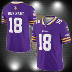 Minnesota Vikings Personalized V-neck Football Jersey Sport Gifts For Fan AZCVFJ043