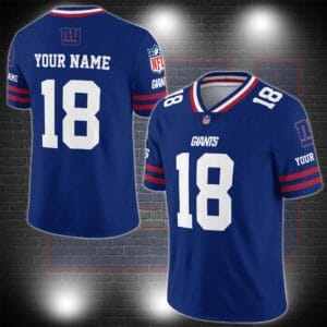 New York Giants Personalized V-neck Football Jersey Sport Gifts For Fan AZCVFJ040