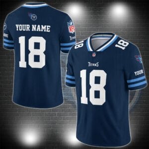 Tennessee Titans Personalized V-neck Football Jersey Sport Gifts For Fan AZCVFJ033