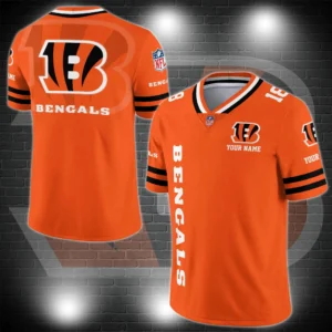 Cincinnati Bengals Personalized V-neck Football Jersey Sport Gifts For Fan AZCVFJ026