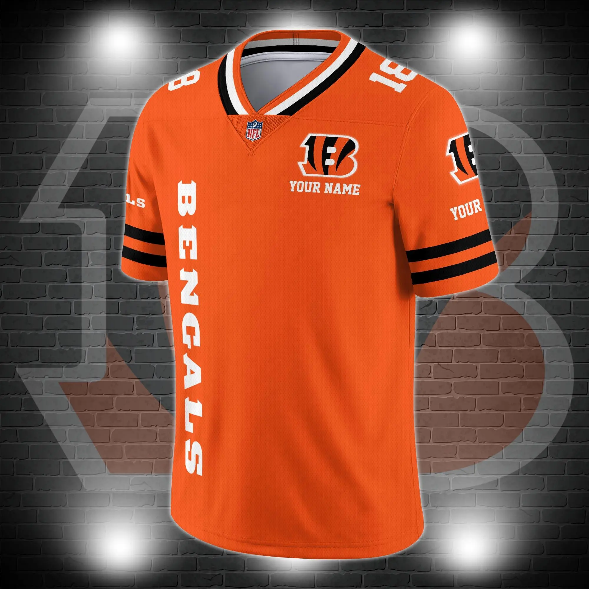 Cincinnati Bengals Personalized V-neck Football Jersey Sport Gifts For Fan AZCVFJ026 - Image 2