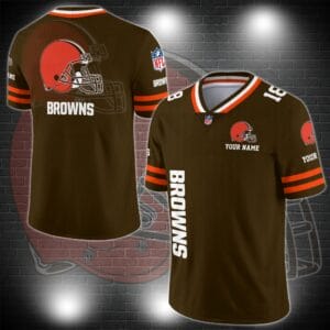 Cleveland Browns Personalized V-neck Football Jersey Sport Gifts For Fan AZCVFJ025