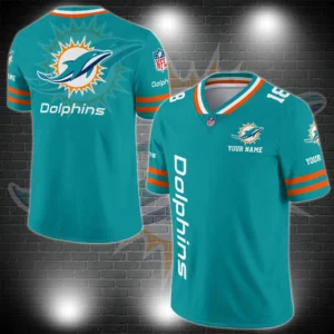 Miami Dolphins Personalized V-neck Football Jersey Sport Gifts For Fan AZCVFJ013