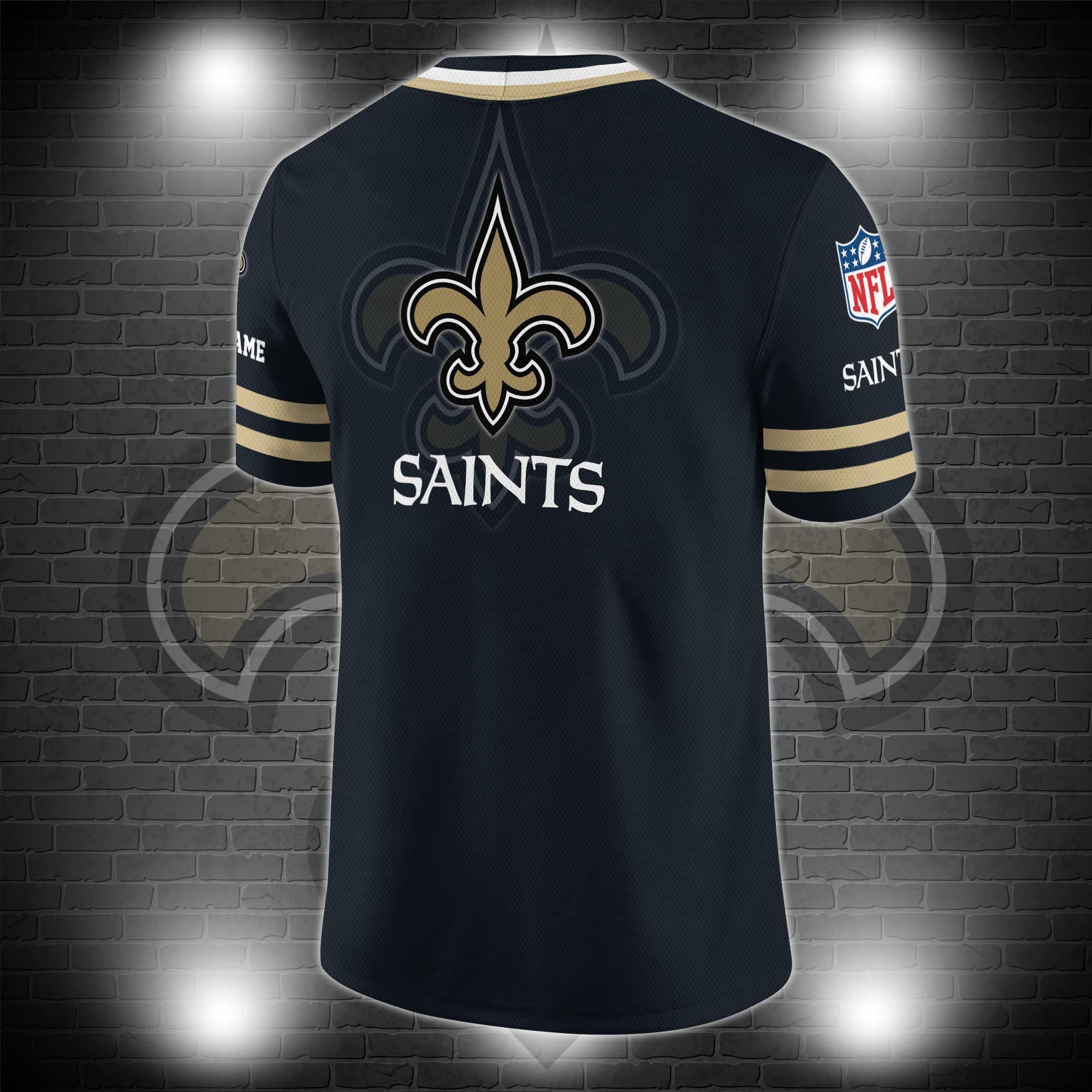 New Orleans Saints Personalized V-neck Football Jersey Sport Gifts For Fan AZCVFJ011 - Image 3