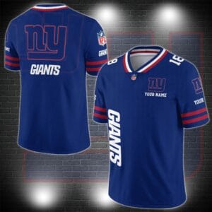New York Giants Personalized V-neck Football Jersey Sport Gifts For Fan AZCVFJ010