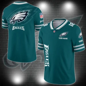 Philadelphia Eagles Personalized V-neck Football Jersey Sport Gifts For Fan AZCVFJ008