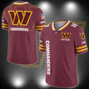 Washington Commanders Personalized V-neck Football Jersey Sport Gifts For Fan AZCVFJ003