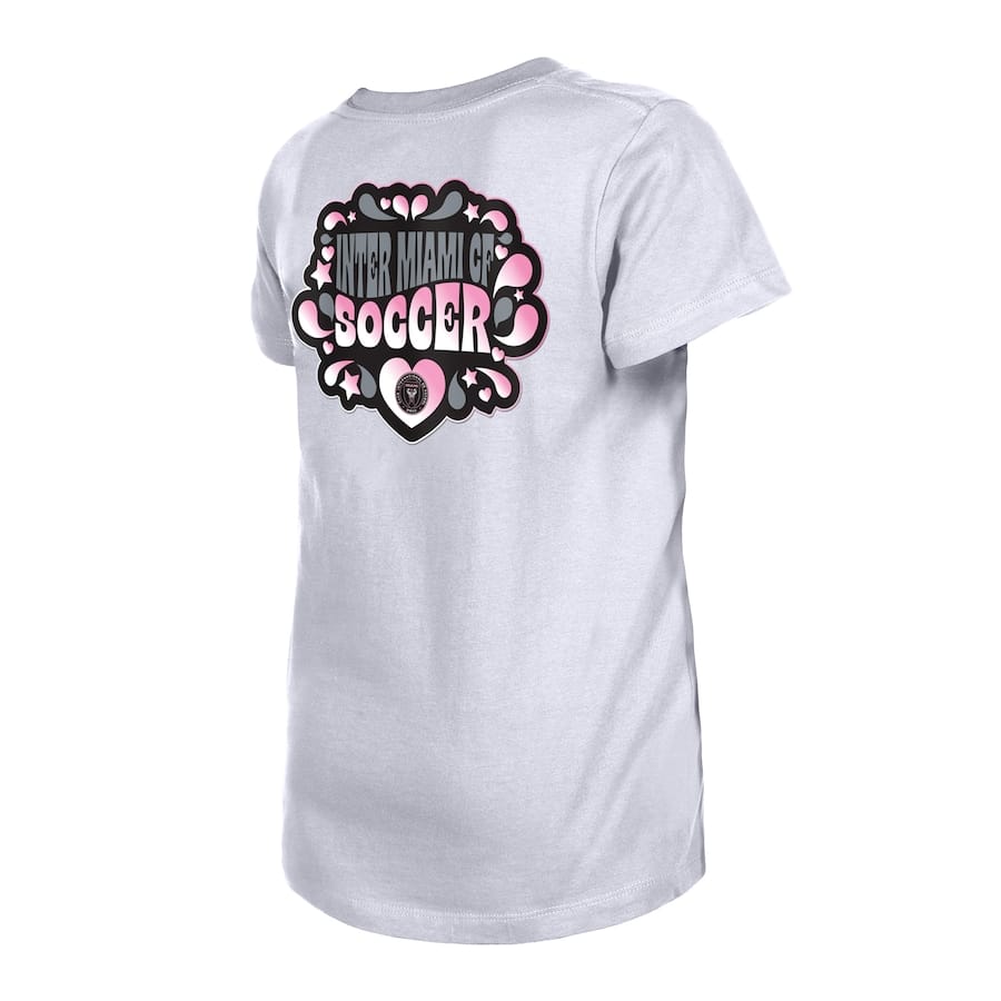 Inter Miami CF 5th & Ocean by New Era Girls Youth Color Changing T-Shirt White - Image 3