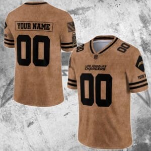 Los Angeles Chargers Personalized V-neck Football Jersey Sport Gifts For Fan AZCVFJ082