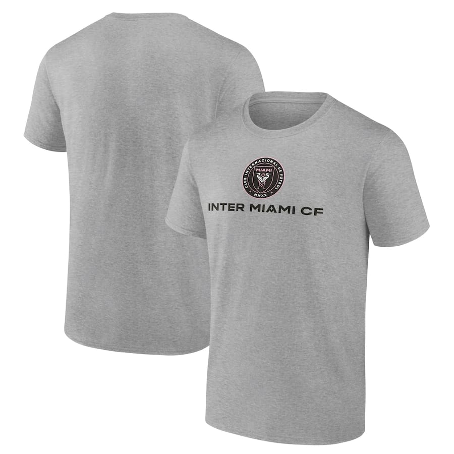 Inter Miami CF Fanatics Heart and Soul T-Shirt Heather Gray