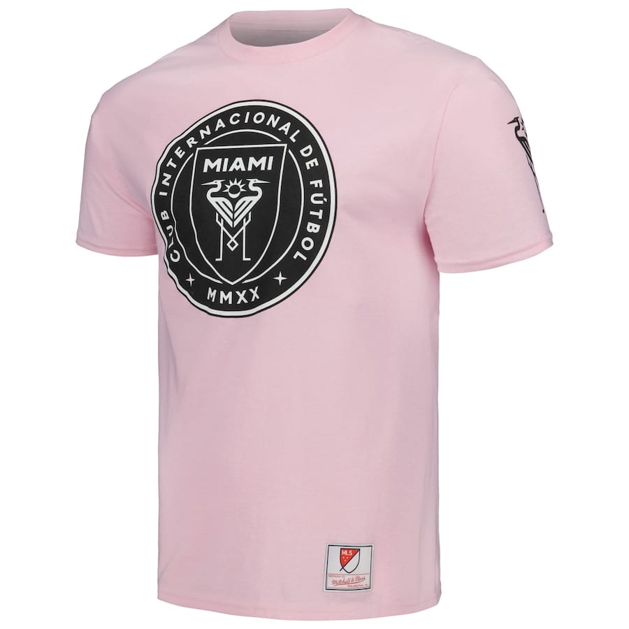 Inter Miami CF Mitchell & Ness Team Trio Lockup T-Shirt Pink - Image 2