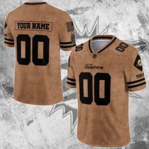 Miami Dolphins Personalized V-neck Football Jersey Sport Gifts For Fan AZCVFJ084