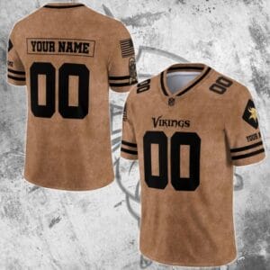 Minnesota Vikings Personalized V-neck Football Jersey Sport Gifts For Fan AZCVFJ085