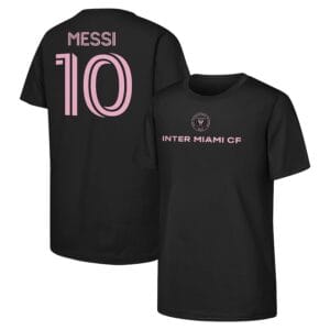 Lionel Messi Inter Miami CF Preschool Name & Number T-Shirt Black