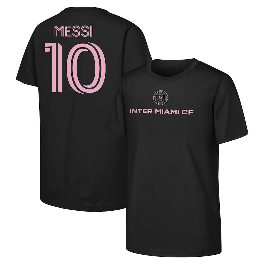 Lionel Messi Inter Miami CF Preschool Name & Number T-Shirt Black