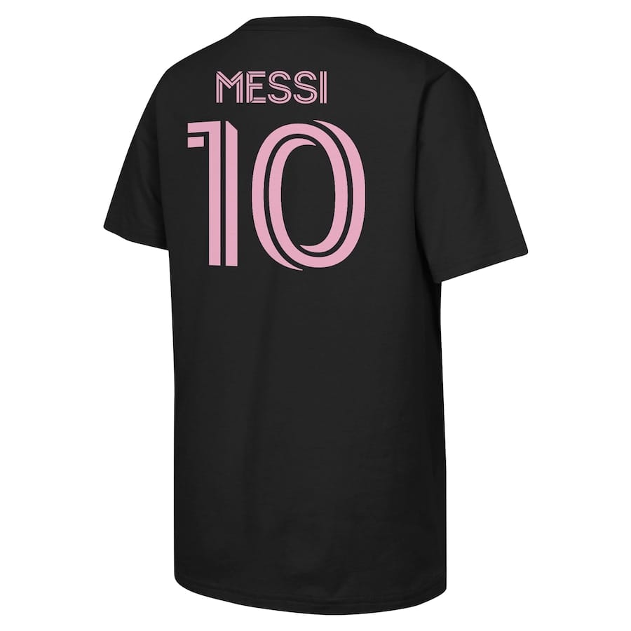 Lionel Messi Inter Miami CF Preschool Name & Number T-Shirt Black - Image 3
