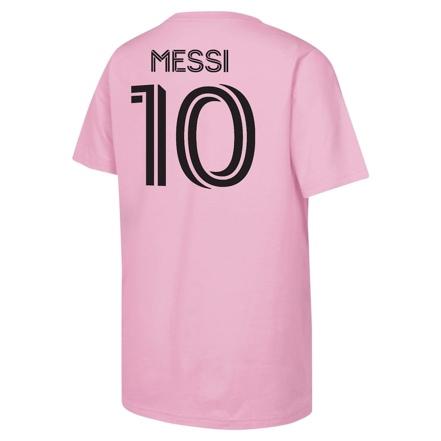Lionel Messi Inter Miami CF Preschool Name & Number T-Shirt Pink - Image 3