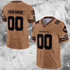 Seattle Seahawks Personalized V-neck Football Jersey Sport Gifts For Fan AZCVFJ093