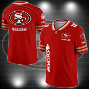 San Francisco 49ers Personalized V-neck Football Jersey Sport Gifts For Fan AZCVFJ001