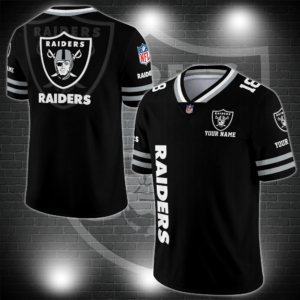 Las Vegas Raiders Personalized V-neck Football Jersey Sport Gifts For Fan AZCVFJ016