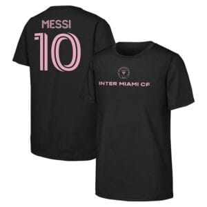 Lionel Messi Inter Miami CF Youth Name & Number T-Shirt Black
