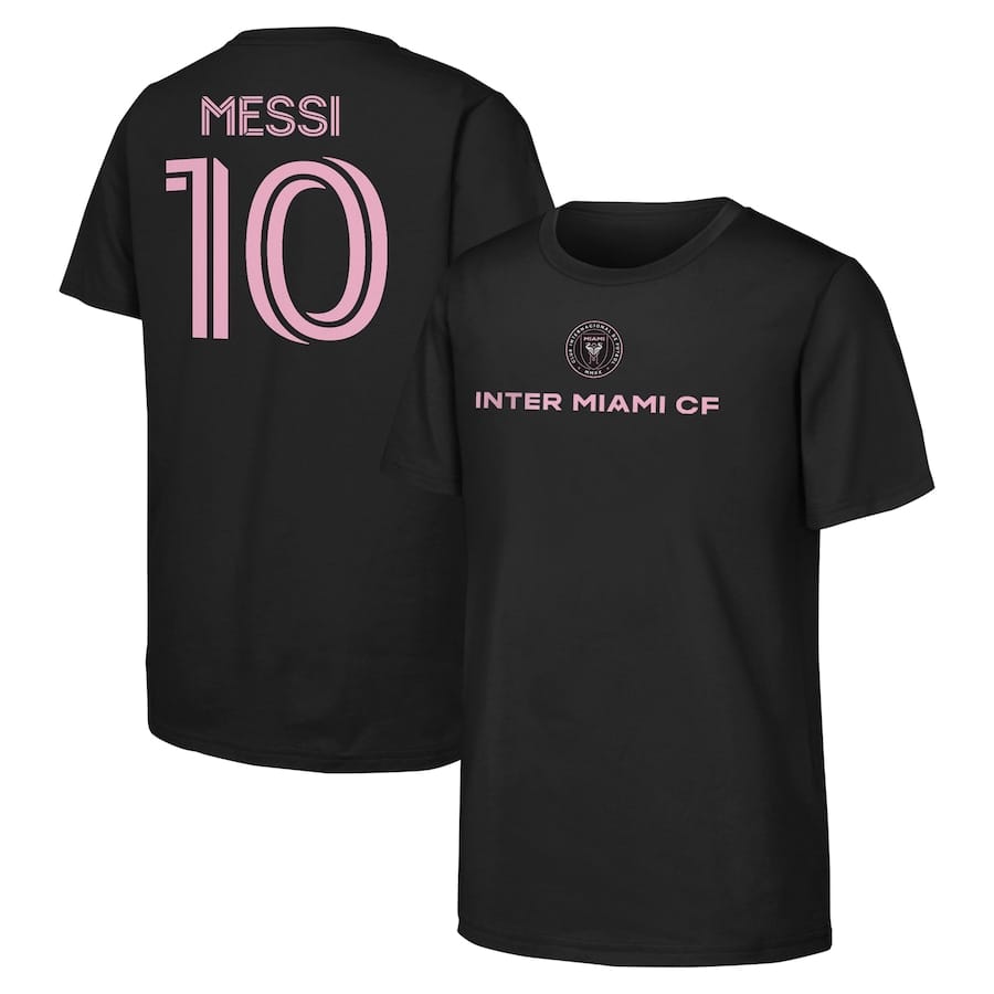 Lionel Messi Inter Miami CF Youth Name & Number T-Shirt Black