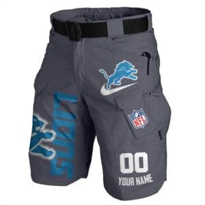 Detroit Lions Limited Edition Front Pockets Men Shorts - Belt Not Included AMCFPMS000099