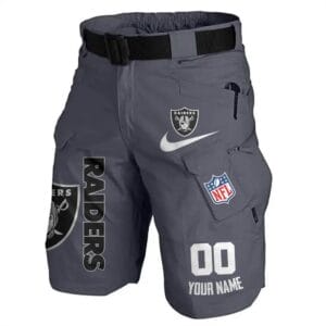 Las Vegas Raiders Limited Edition Front Pockets Men Shorts - Belt Not Included AMCFPMS000105