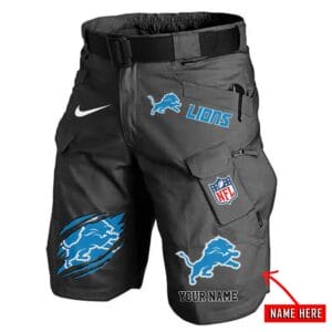 Detroit Lions Limited Edition Front Pockets Men Shorts - Belt Not Included AMCFPMS000145