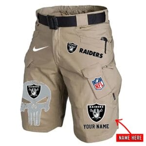 Las Vegas Raiders Limited Edition Front Pockets Men Shorts - Belt Not Included AMCFPMS000068