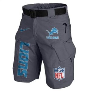 Detroit Lions Limited Edition Front Pockets Men Shorts - Belt Not Included AMCFPMS000157