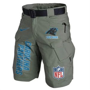 Carolina Panthers Limited Edition Front Pockets Men Shorts - Belt Not Included AMCFPMS000060