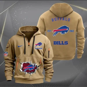 Buffalo Bills New Personalized Quarter Zip Hoodie Limited Edition AMACOQZH000141
