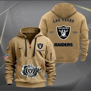 Las Vegas Raiders New Personalized Quarter Zip Hoodie Limited Edition AMACOQZH000136